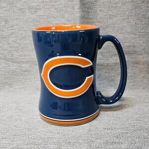 Chicago Bears 14oz Sculpted Relief Coffee Mug NFL Blue Orange